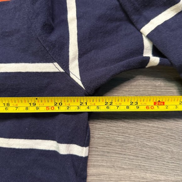 L.L. Bean Men's Rugby Traditional Fit Hoodie - Navy/Orange - Picture 5 of 6